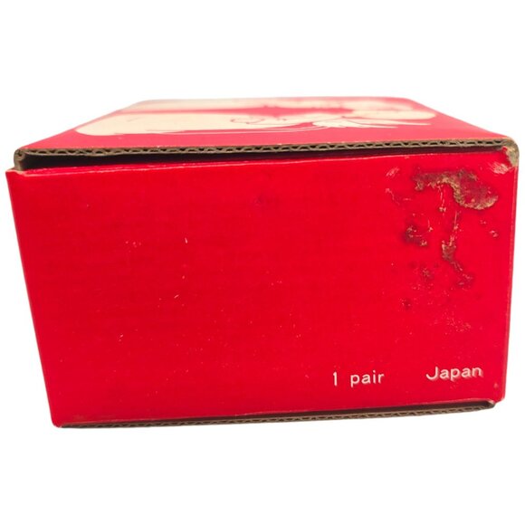 Vintage Kissing Angel Glazed Ornament Set Porcelain Figurine Original Box - Picture 11 of 11